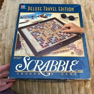 MB Games Deluxe Travel Scrabble - Brown